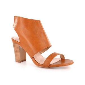 Corkys Tan Reno Sandals Open Toe Block Heel Vegan Leather Women's Sz 10 NEW